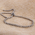 New Hot Sale Women's Bracelet Silver Jewelry Stainless Steel Jewelry Claw Chain Full Rhinestone Adjustable Bracelet